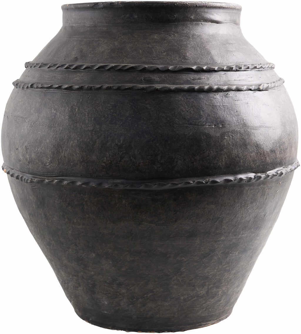 Bohemian decorative vase, artistic handmade piece for contemporary and rustic interiors