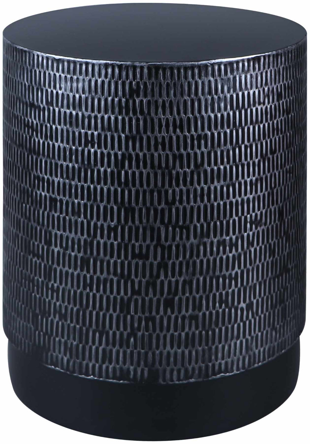 Contemporary metal side table for living room or bedroom in black