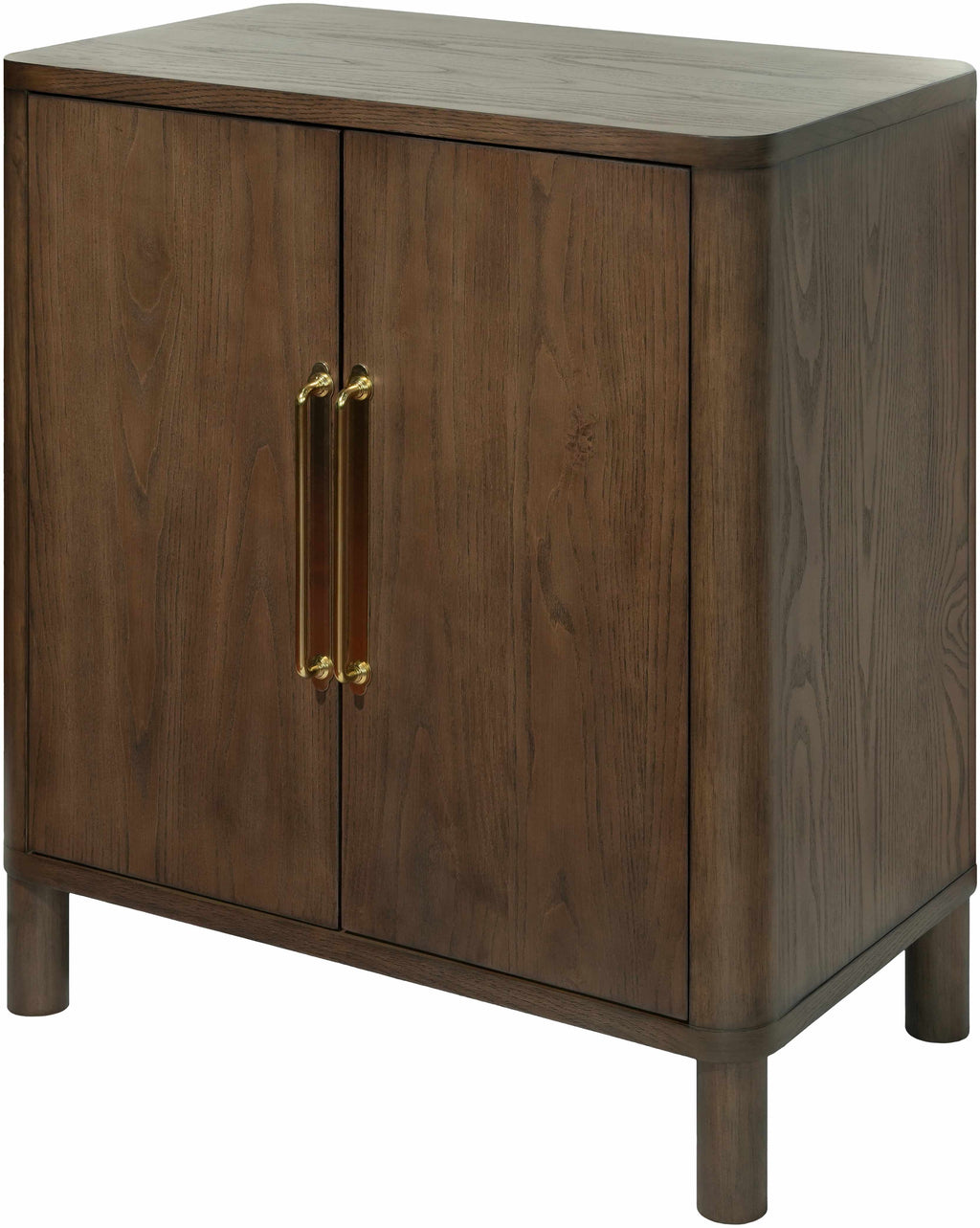 Elegant Dark Brown & Red Ash Wood Cabinet for Stylish Storage