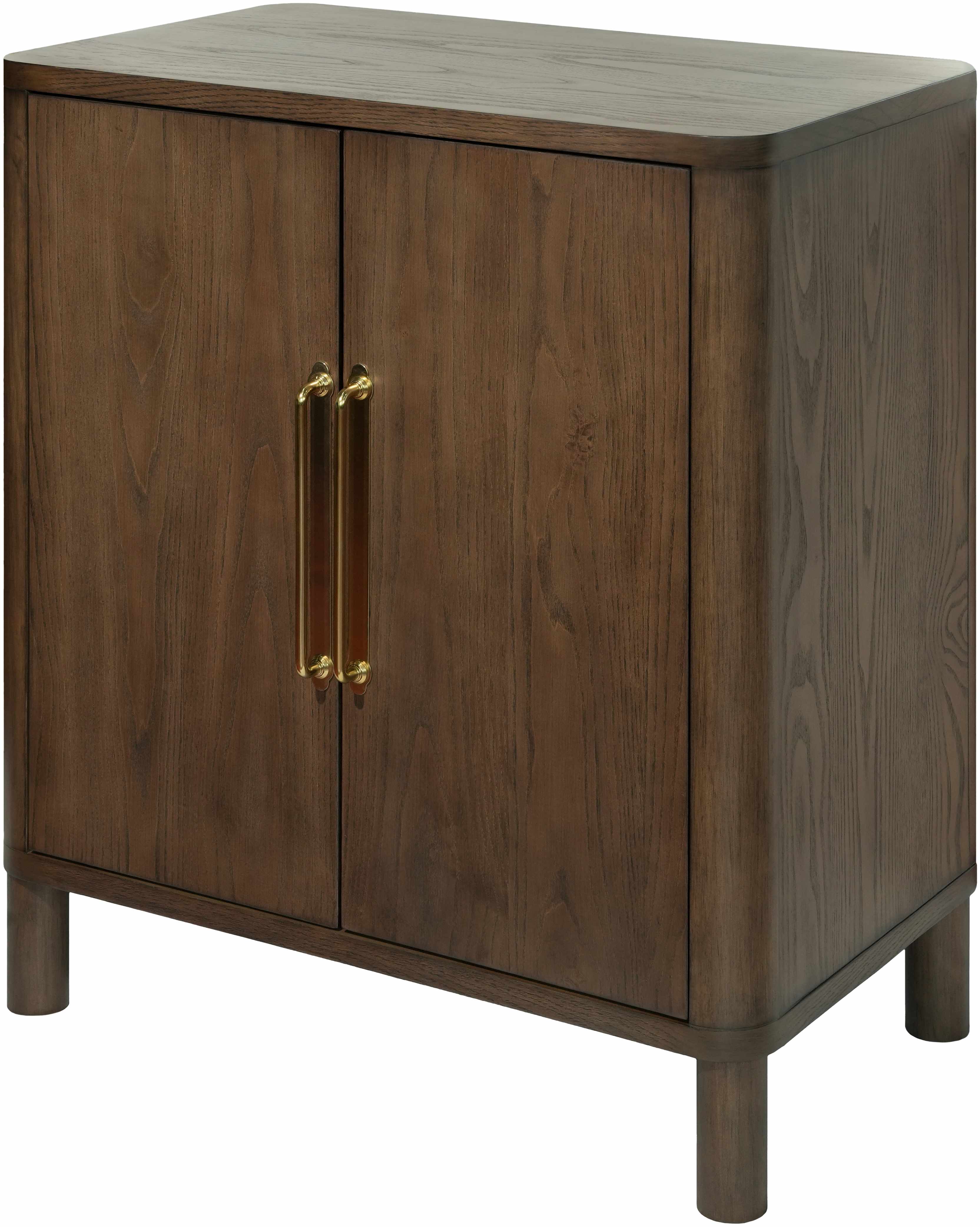 Elegant Dark Brown & Red Ash Wood Cabinet for Stylish Storage