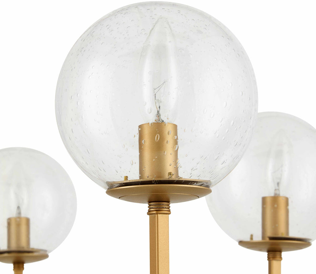 Elegant Gold Ceiling Chandelier with 5 Lights on a white background details