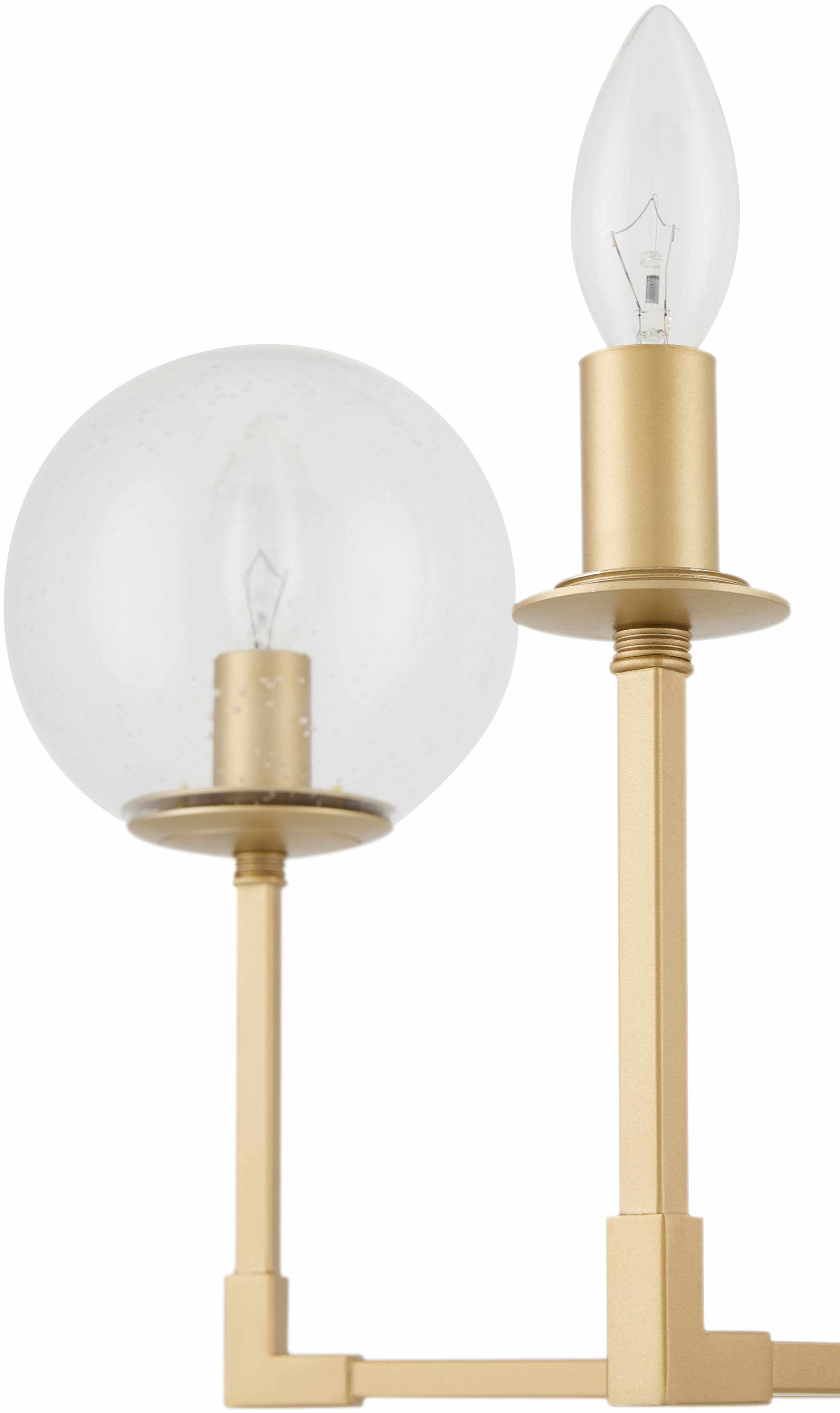 Elegant Gold Ceiling Chandelier with 5 Lights on a white background details