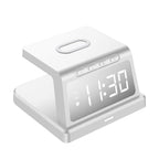 ZTECH ChargeX Rise Wireless Charging Alarm Clock – White