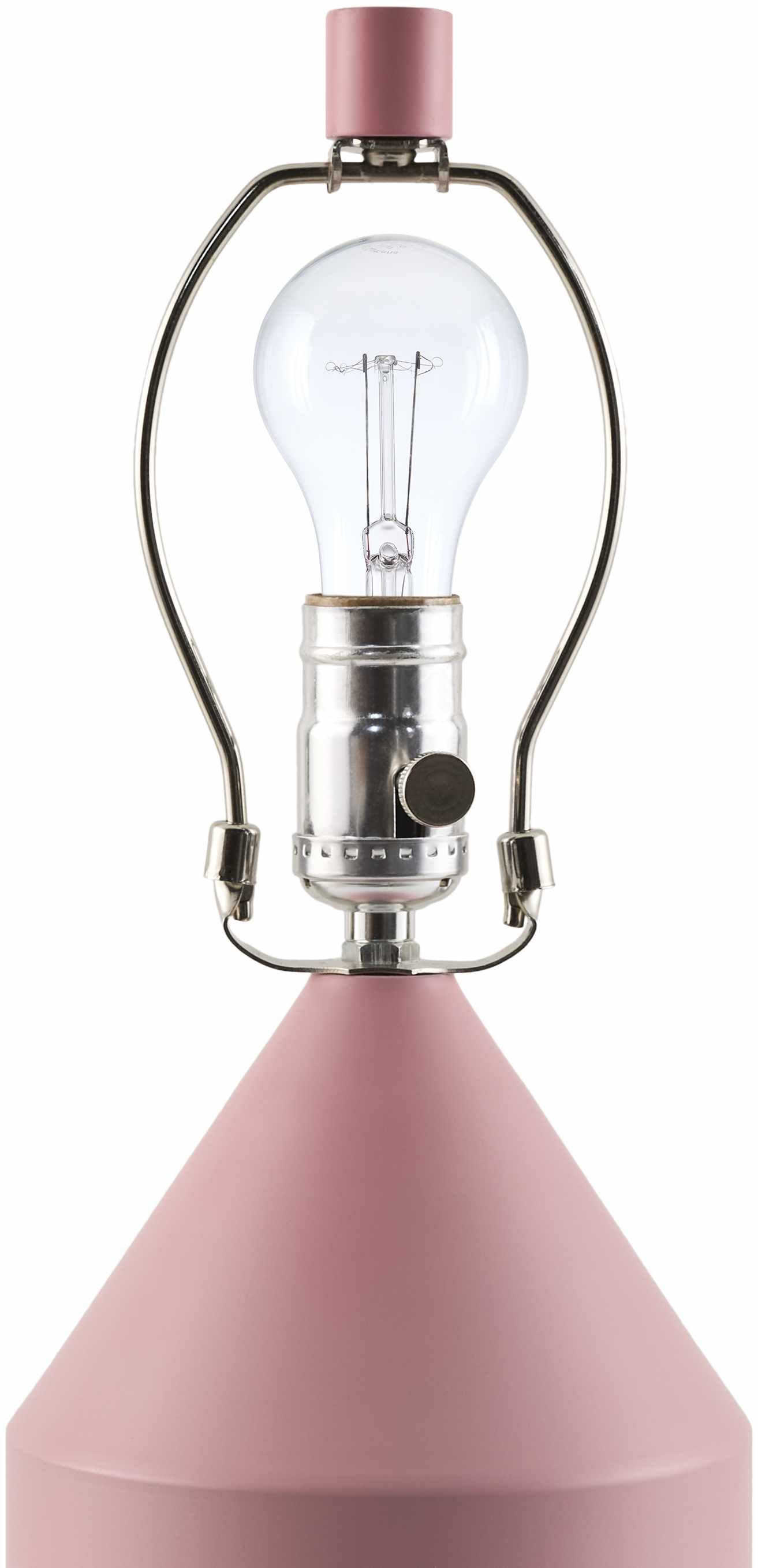 Contemporary Pink Table Lamp Metal Shade-3