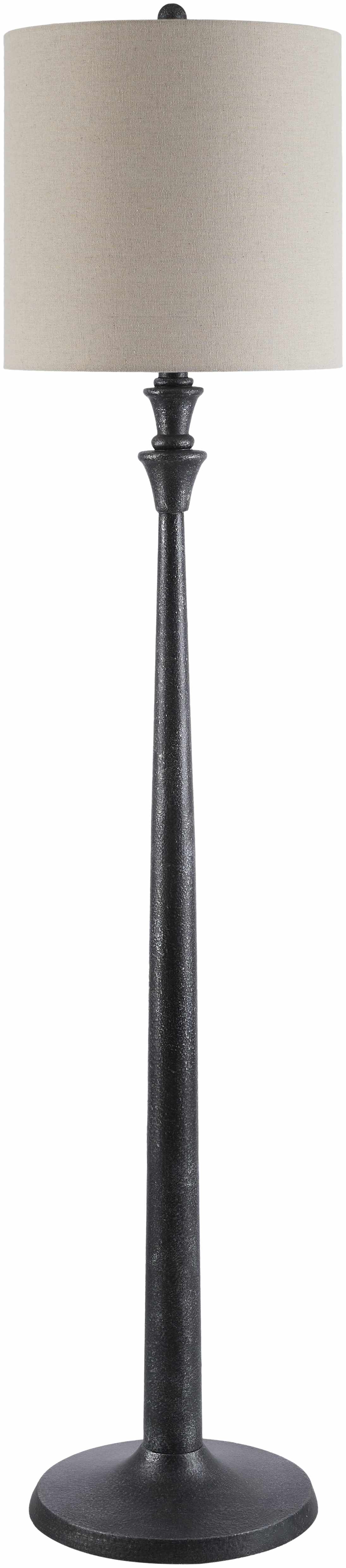 Beige Linen Floor Lamp-1