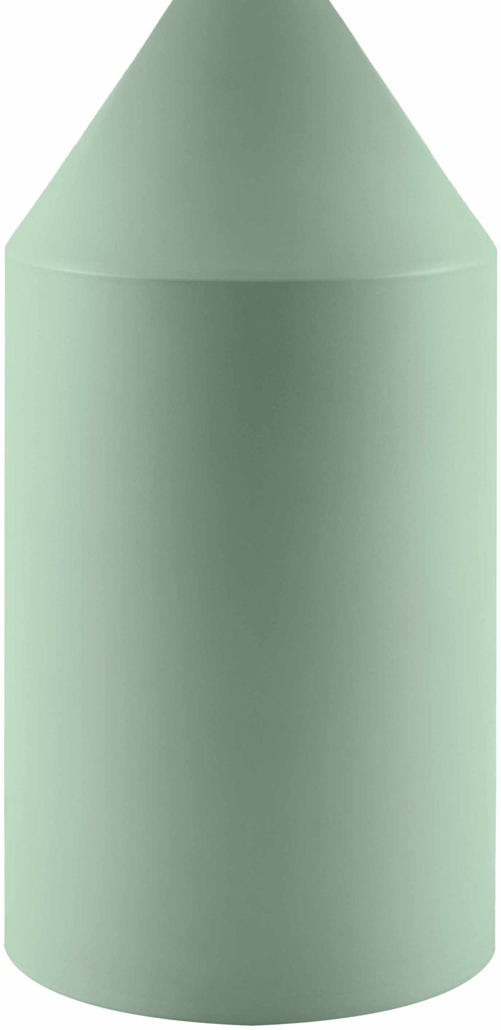 Green metal shade table lamp with E-26 bulb socket on a white background close-up look