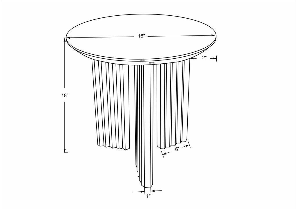 Hand‑crafted mango wood end table with solid base and warm natural grain minimalist modern design