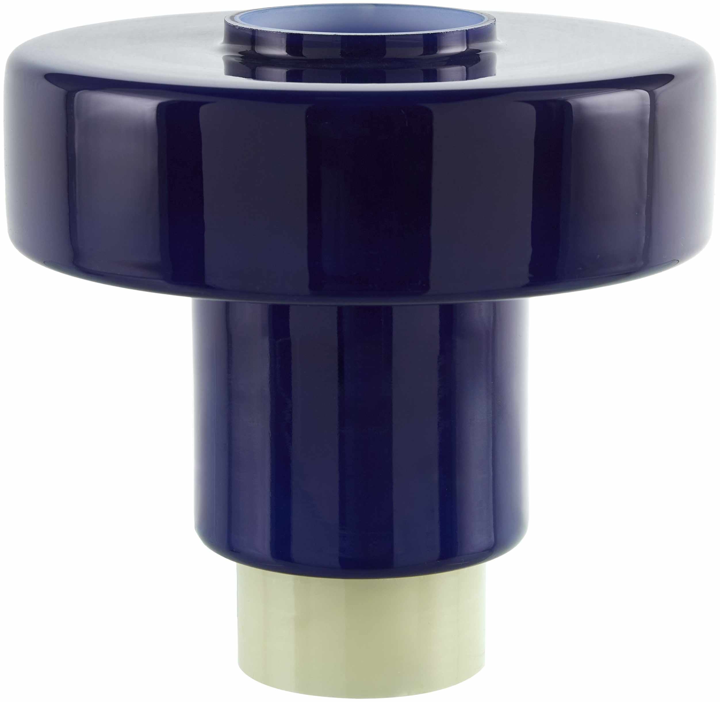 Contemporary Geometric Glass Bedside Table Lamp for Bedroom Nightstand - Modern End Side Lighting for Living Room Navy-1