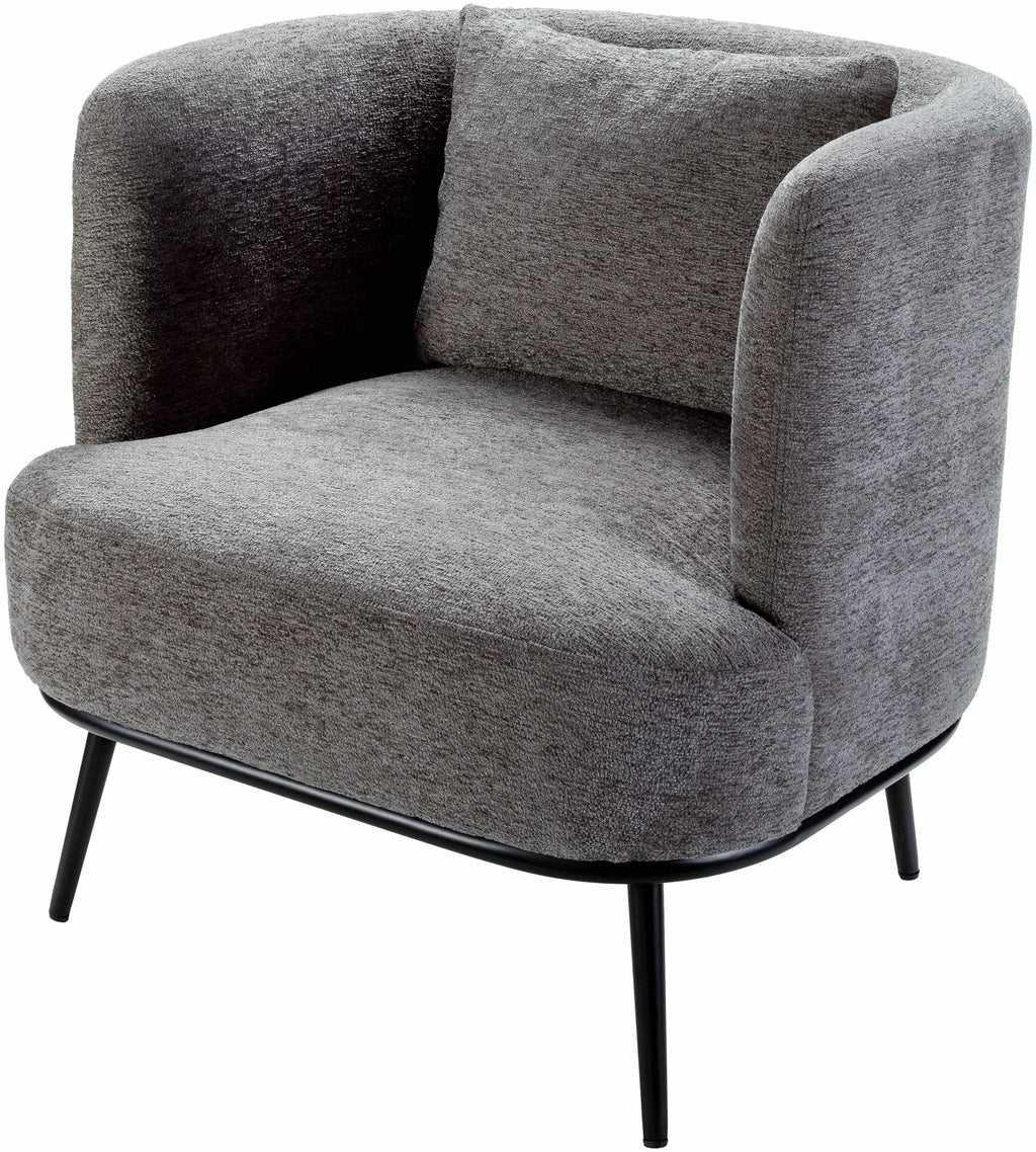 Minimalistic Scandinavian modern style gray armchair