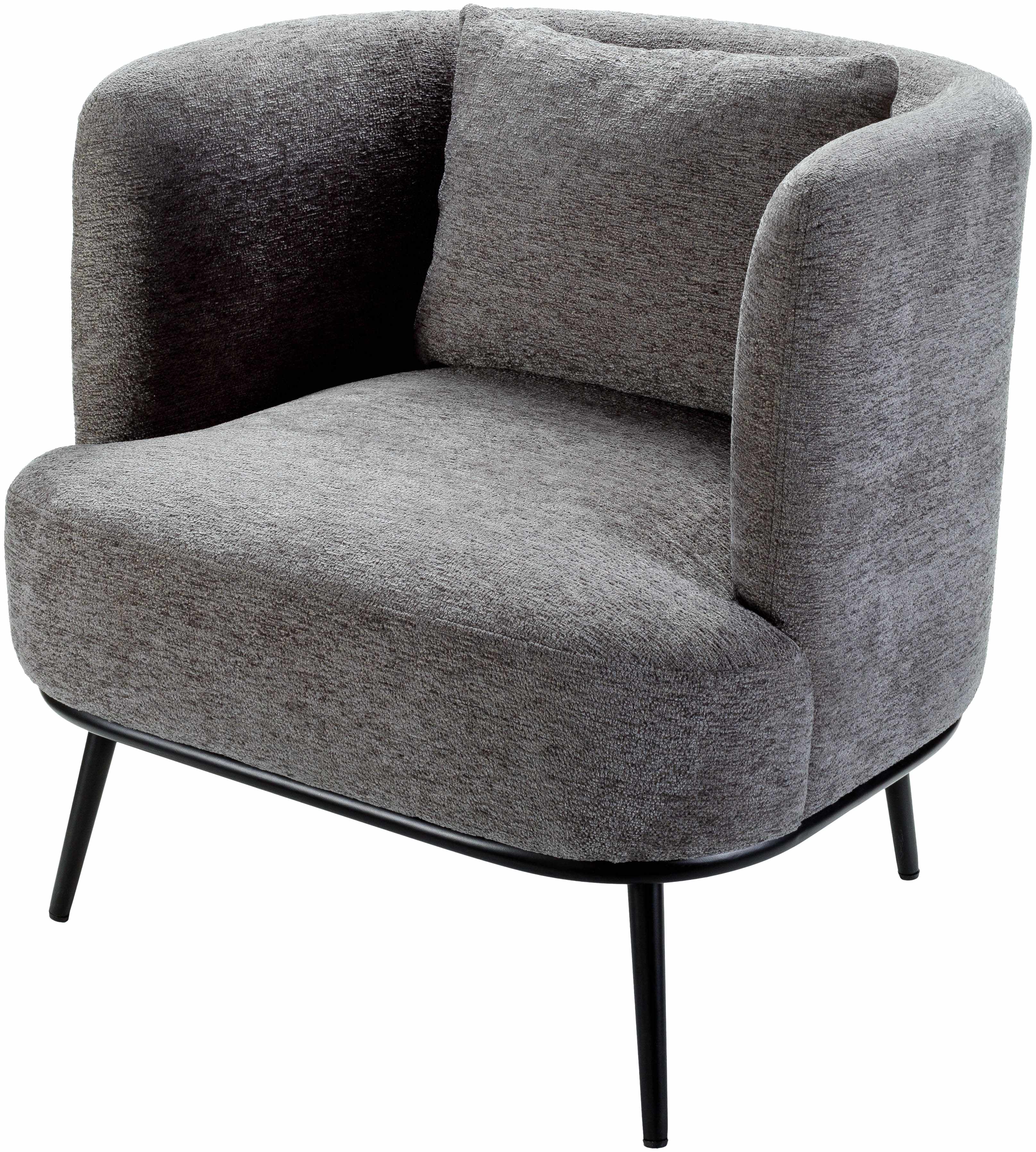 Minimalistic Scandinavian modern style gray armchair