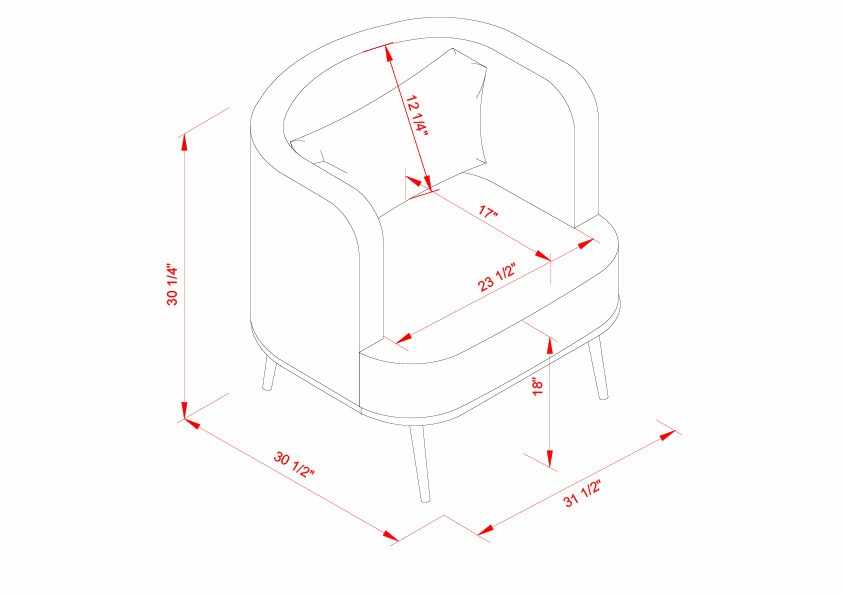 Minimalistic Scandinavian modern style gray armchair