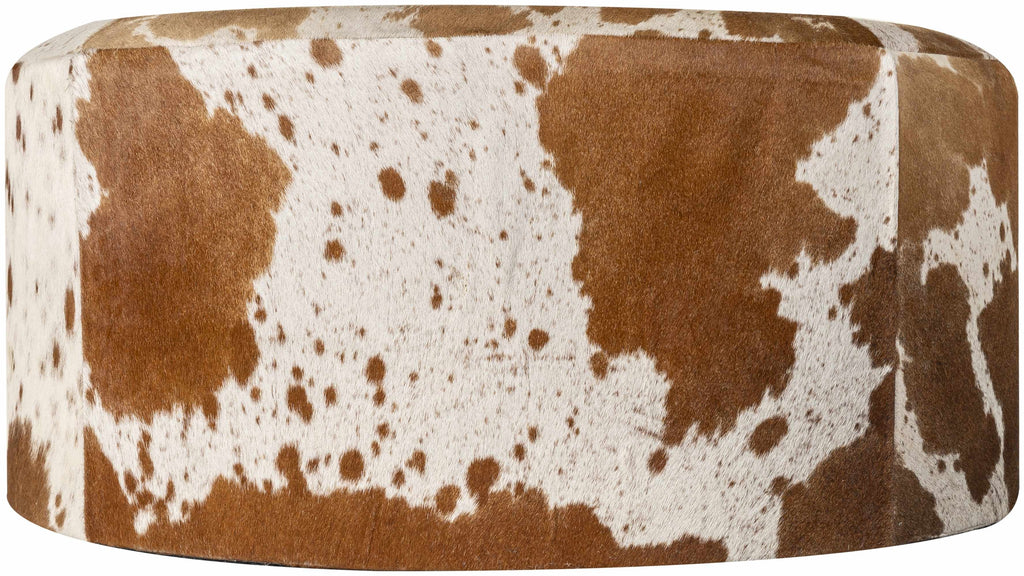 Modern Scandinavian ottoman with natural textured upholstery and wooden base contemporary sophisticated design closer look