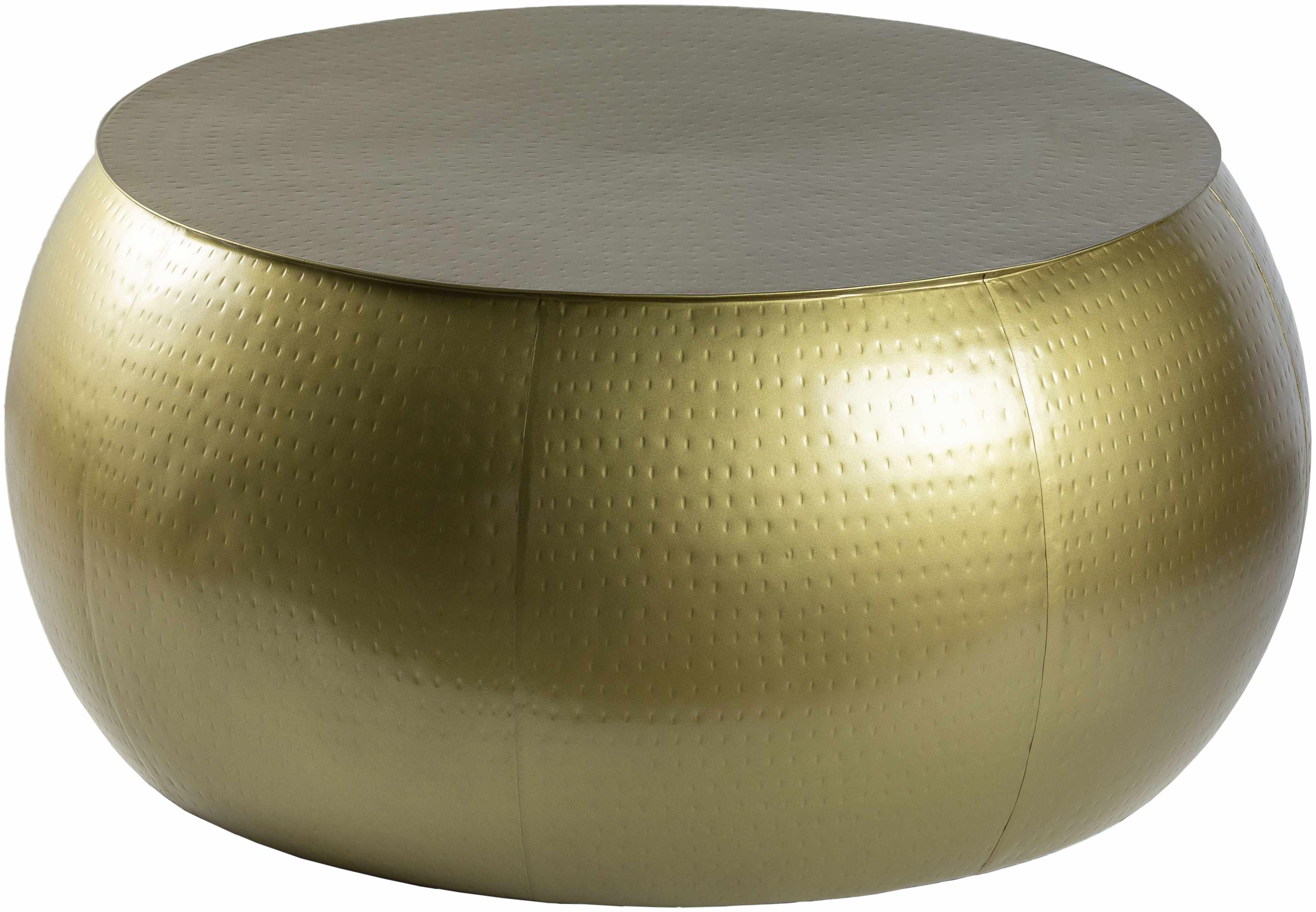 Modern minimalist golden round coffee table hand crafted metal furniture