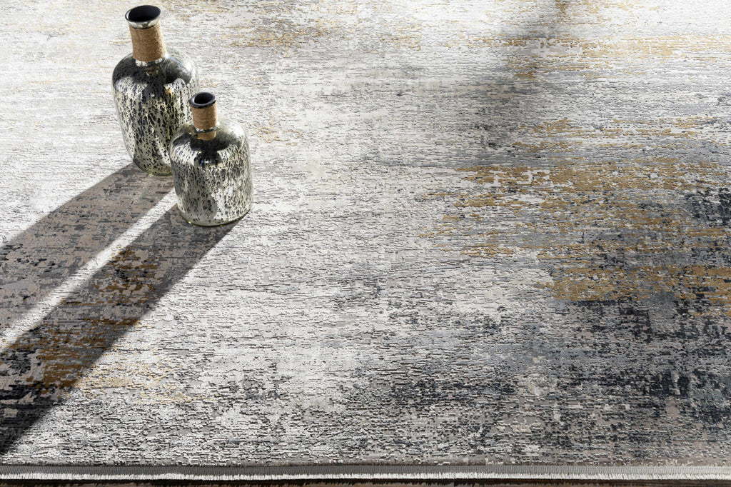 Rustic modern glass vase with metallic splatter texture decorative centerpiece