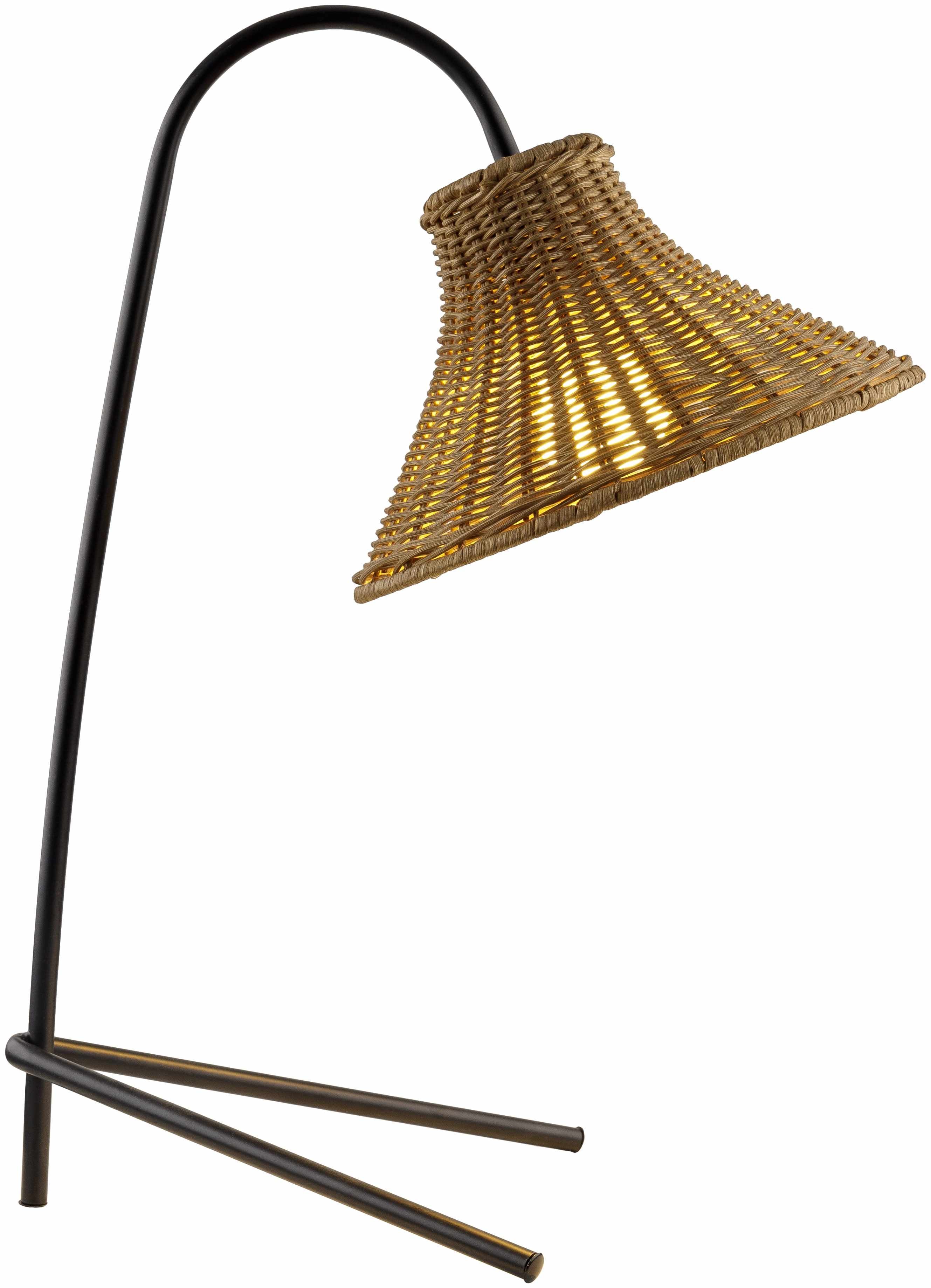 Rattan Table Lamp Bohemian Style-0