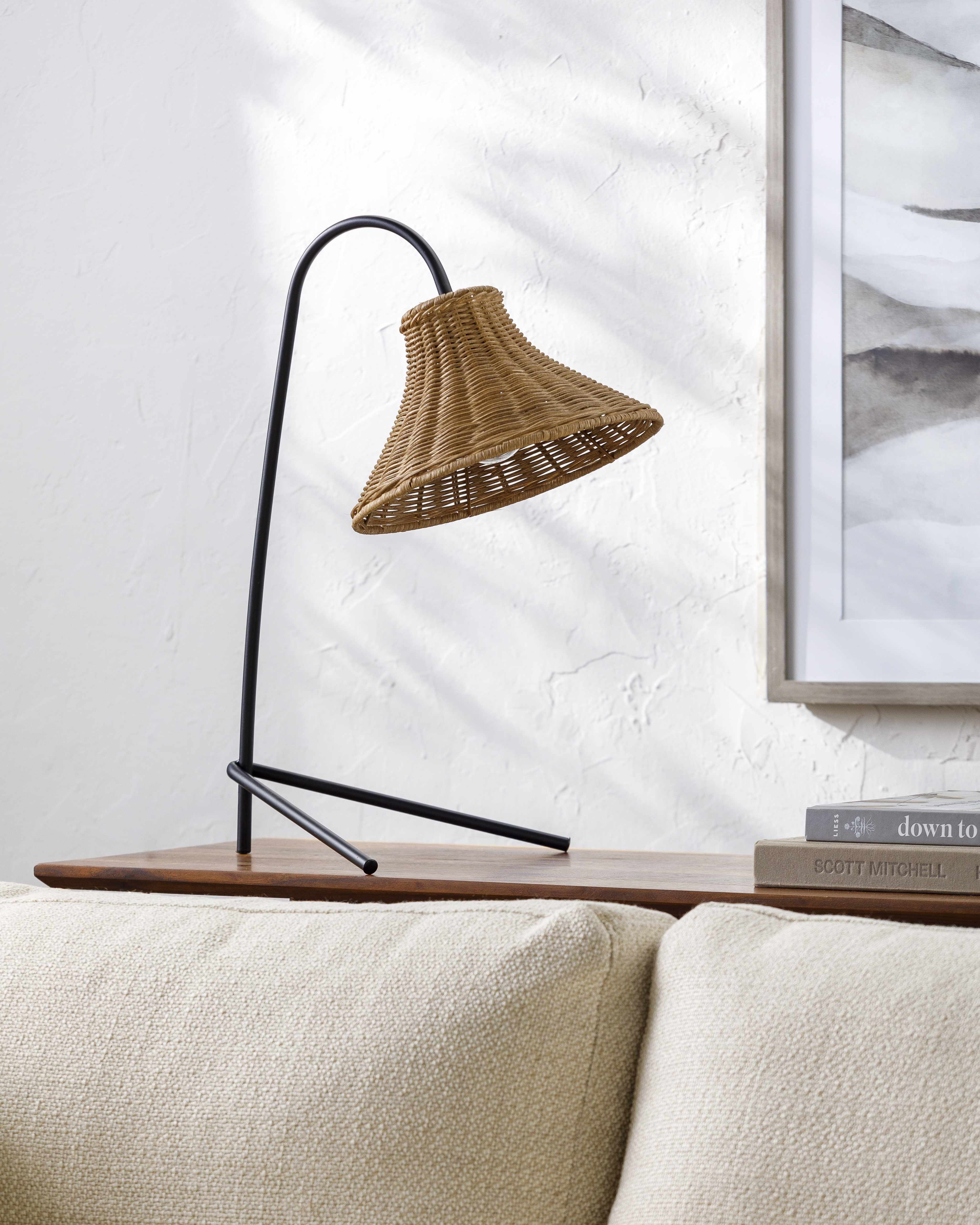 Rattan Table Lamp Bohemian Style-4