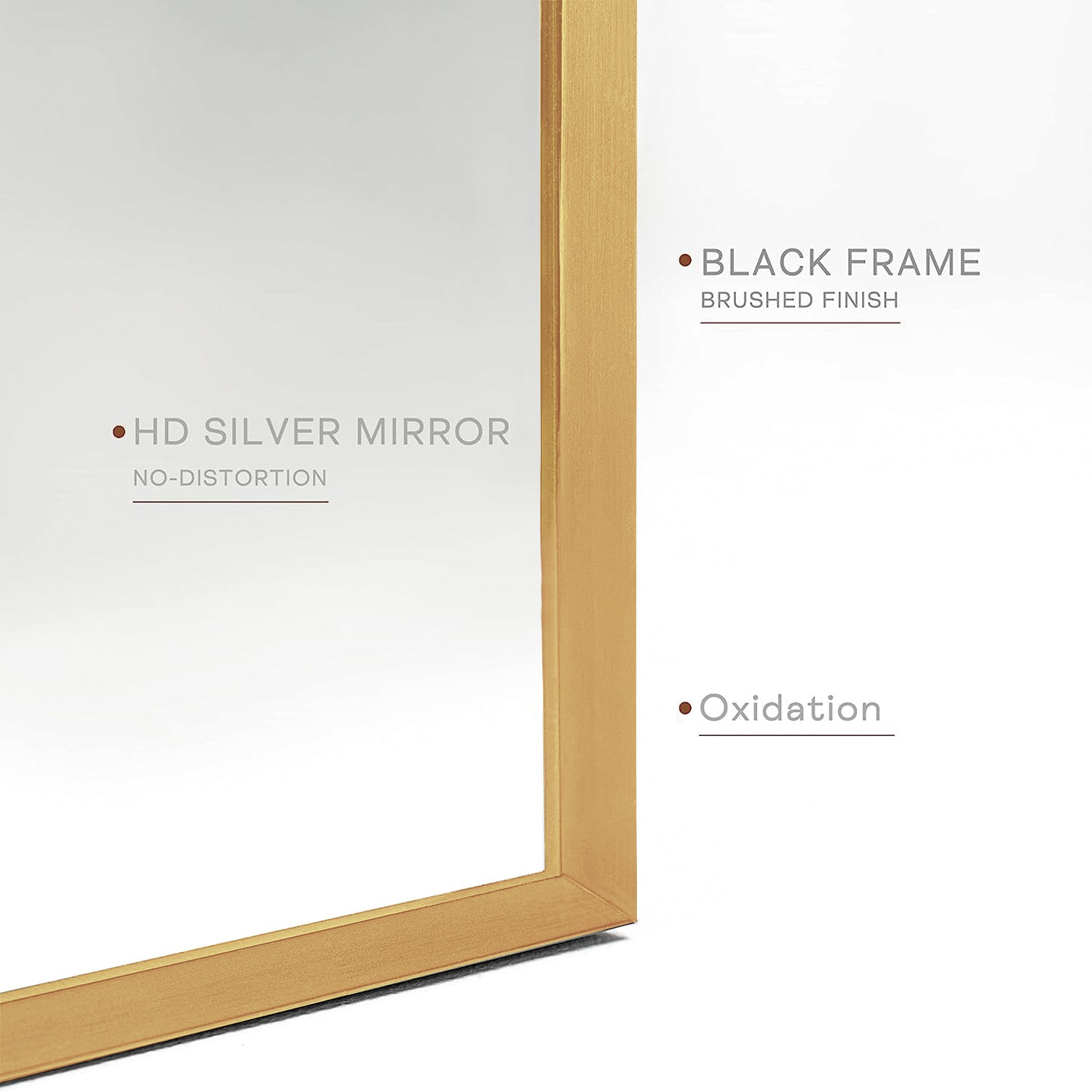 Gold Arched Wall Mirror