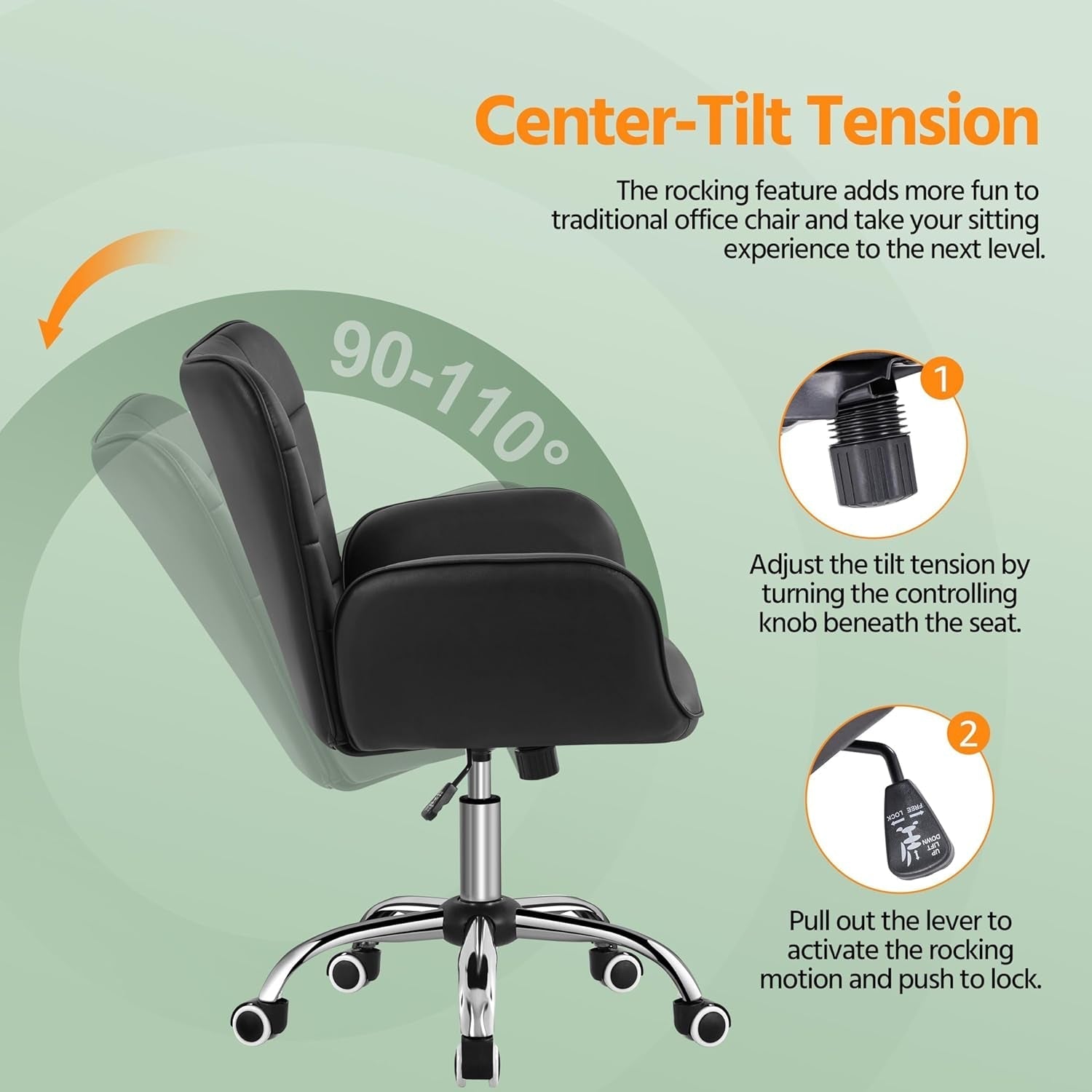 Black Wide Ergonomic Chair