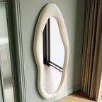 63 X 24 Inch White Full Length Mirror Wooden Frame