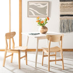 Dining Chairs Set Natural Wood Mid Century Retro 2 Chairs