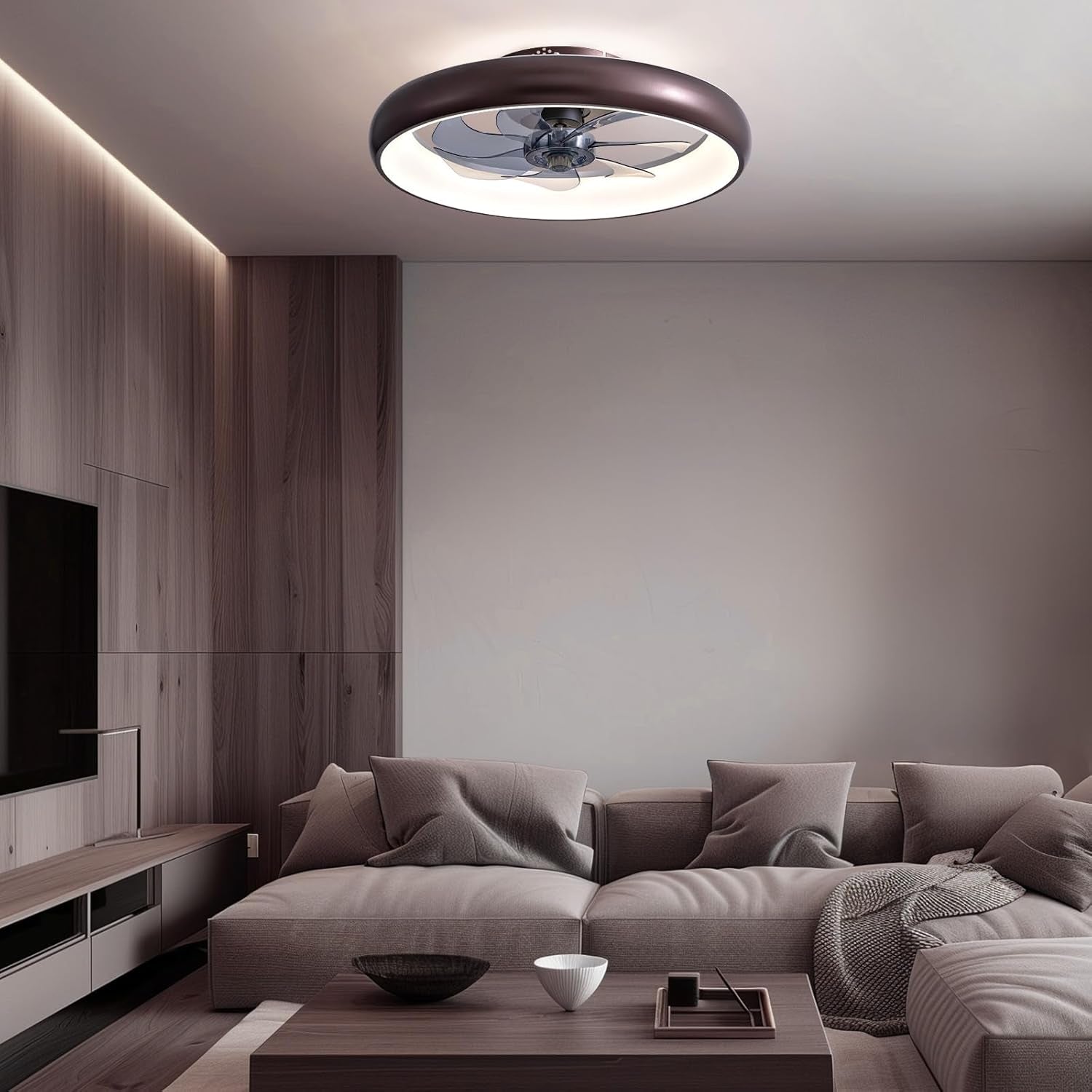 20 Inch Ceiling Fan With Dimmable Led Lights And Remote
