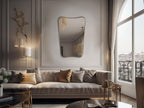 Gold 24x36 Irregular Wall Mirror With Scalloped Edges