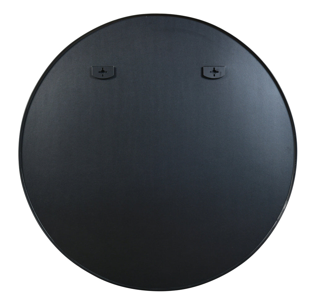 39 Inch Black Metal Framed Round Bathrrom Mirror for Wall