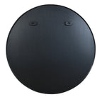 39 Inch Black Metal Framed Round Bathrrom Mirror for Wall