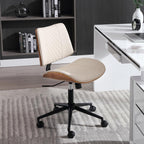 Armless Office Chair With Wheels Ergonomic Design