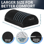 Ergonomic Under Desk Foot Rest Memory Foam Black Adjustable