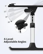 Height and Angle Adjustable Laptop Desk for Bed and Couch