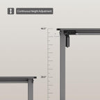40x24 Inch Electric Standing Desk With Memory Presets Black