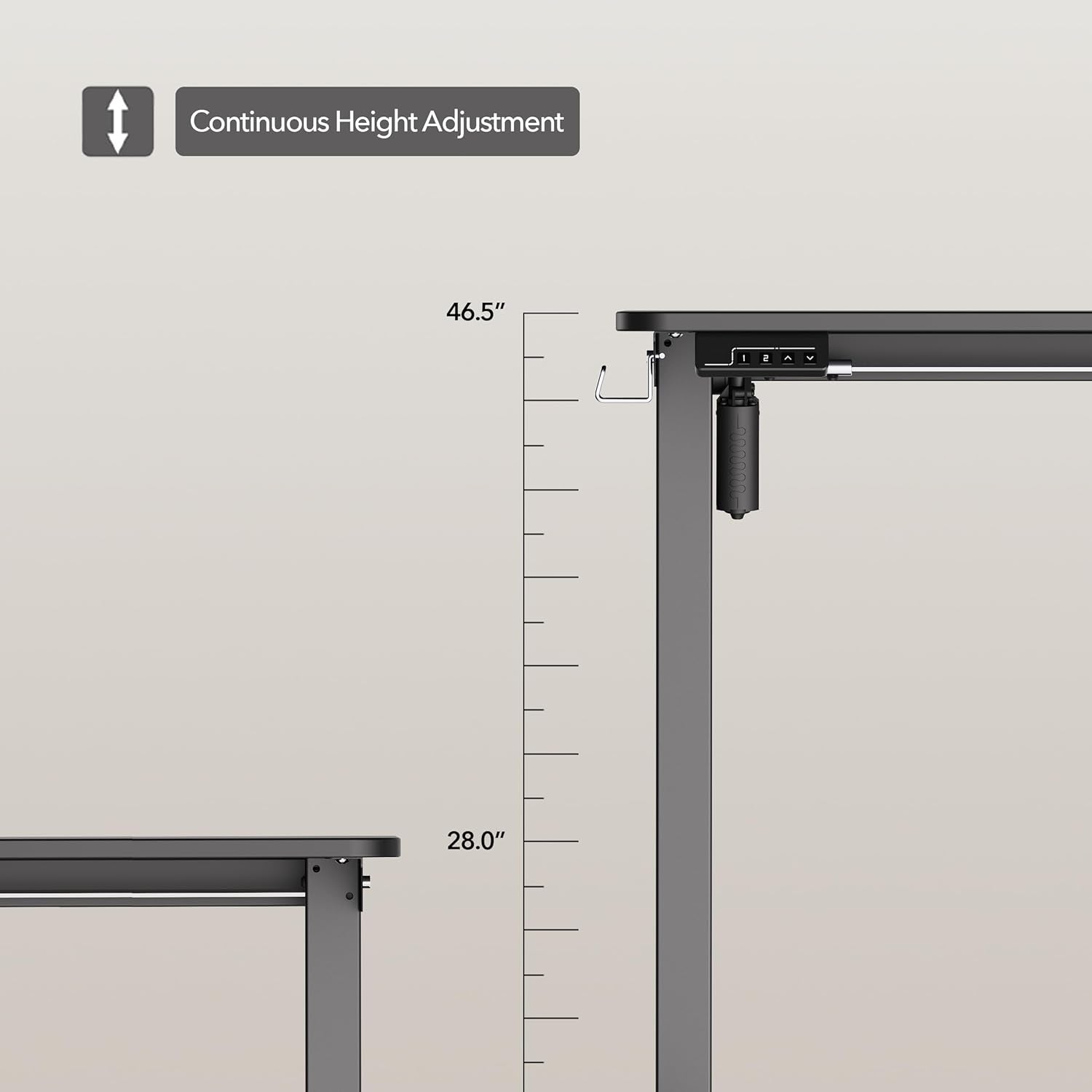 40x24 Inch Electric Standing Desk With Memory Presets Black