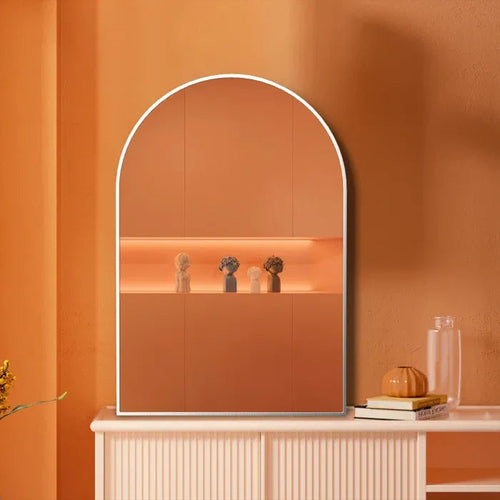 Silver Arched Wall Mirror | 20×30 in.