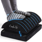 Ergonomic Under Desk Foot Rest Memory Foam Black Adjustable