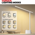 LED Desk Lamp With USB Ports And Dimmable Eye Caring