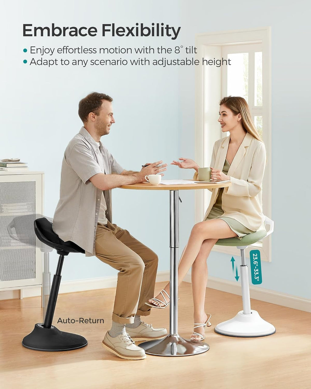Adjustable Standing Desk Chair Black 23.6 To 33.3 Inches