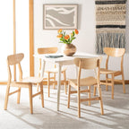 Dining Chairs Set Natural Wood Mid Century Retro 2 Chairs
