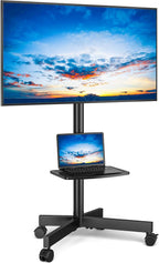 Mobile TV Cart 23-60 Inch TVs, Height Adjustable Wheels