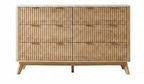 Natural Oak Dresser — Faux Marble Top Bedroom Furniture