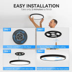 12 Pack 12 Inch Slim LED Flush Mount Ceiling Lights 5000K
