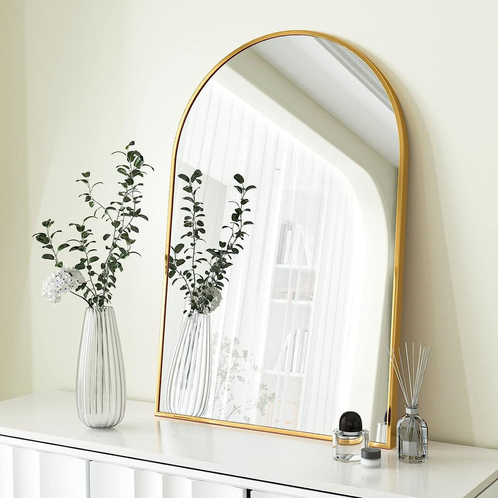 Gold Arched Wall Mirror
