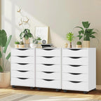 5 Drawer File Cabinet White For Home Office Organization