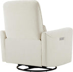 Power Recliner Chair With Linen Upholstery Lumbar Support