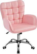 Pink Ergonomic Chair With Adjustable Height