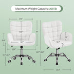 Ergonomic White Office Chair Adjustable
