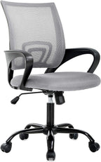 Ergonomic Grey Office Chair With Lumbar Support