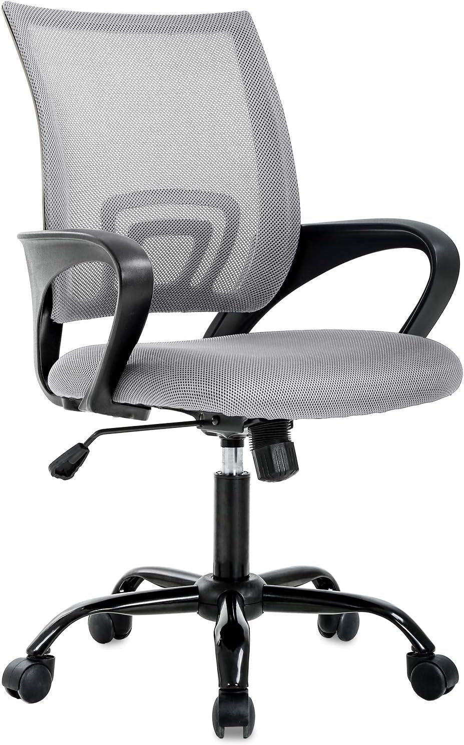 Ergonomic Grey Office Chair With Lumbar Support