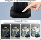 LED Desk Lamp With Wireless Charger Black For Home Office