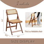 Rattan Folding Dining Chairs Set Of 2 Walnut Indoor Outdoor